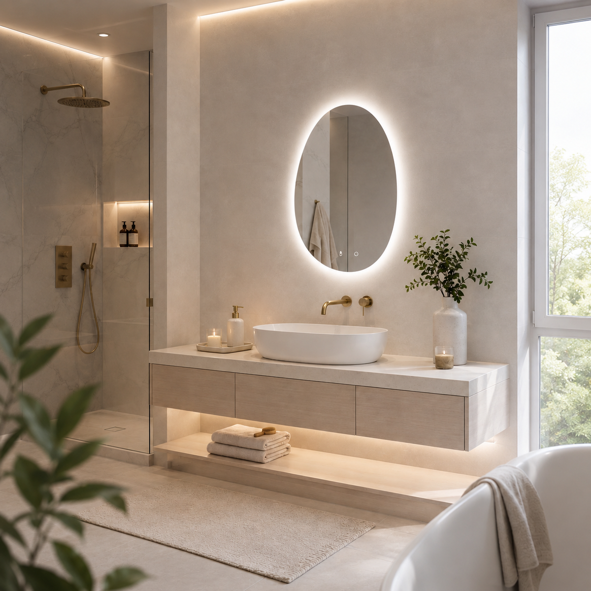 Miroir salle de bain LED